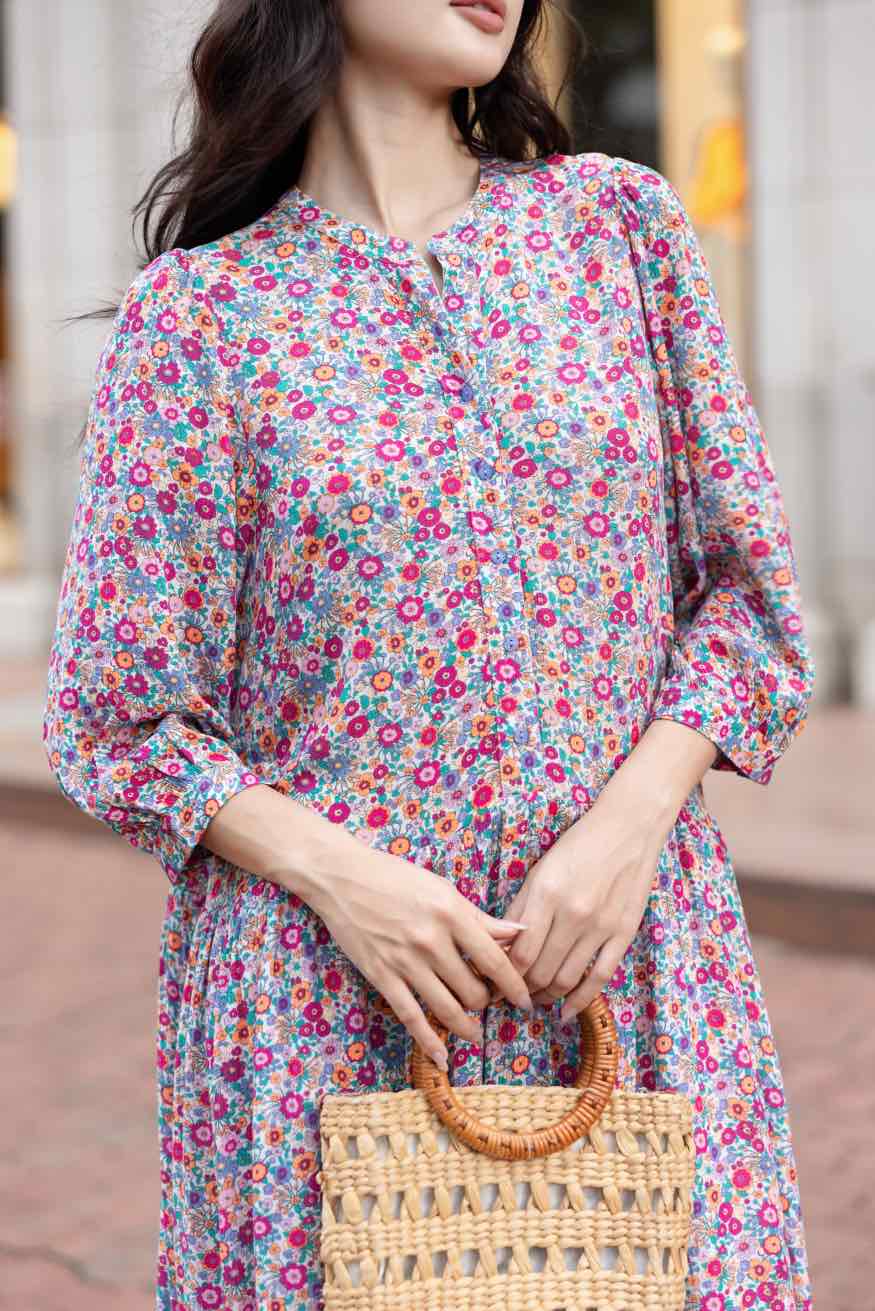 Đầm Maxi Phom Dài Chất Liệu Xô Bông - D10887LW01