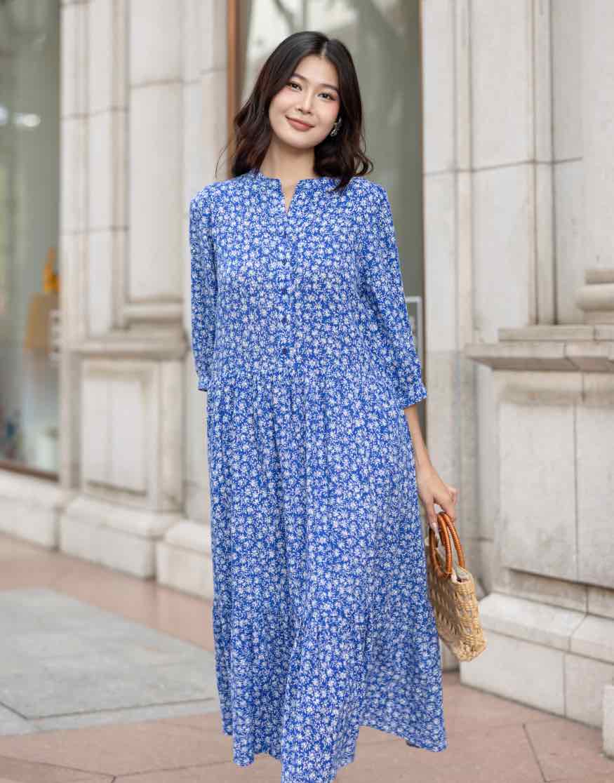 Đầm Maxi Phom Dài Chất Liệu Xô Bông - D10887LW01