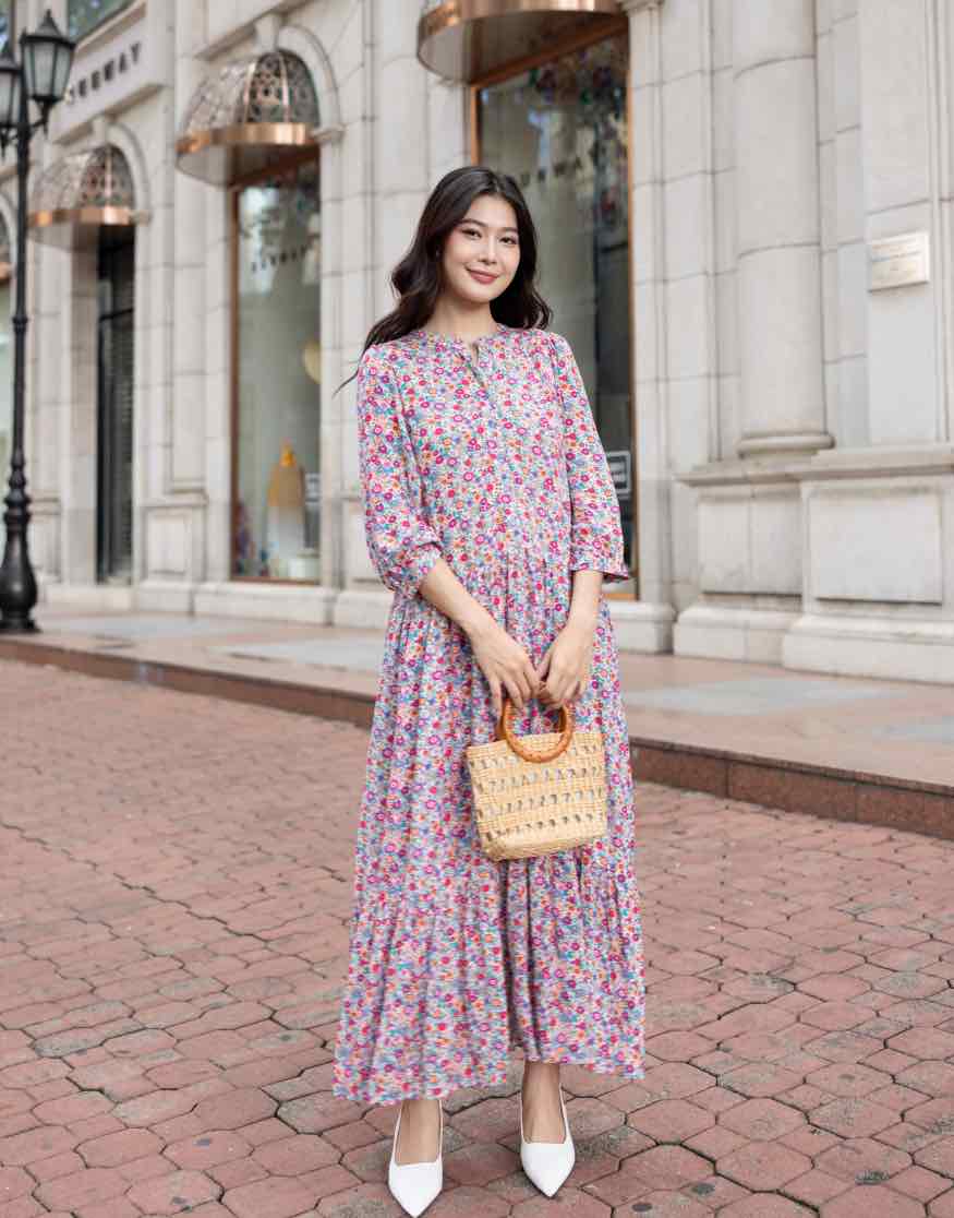 Đầm Maxi Phom Dài Chất Liệu Xô Bông - D10887LW01