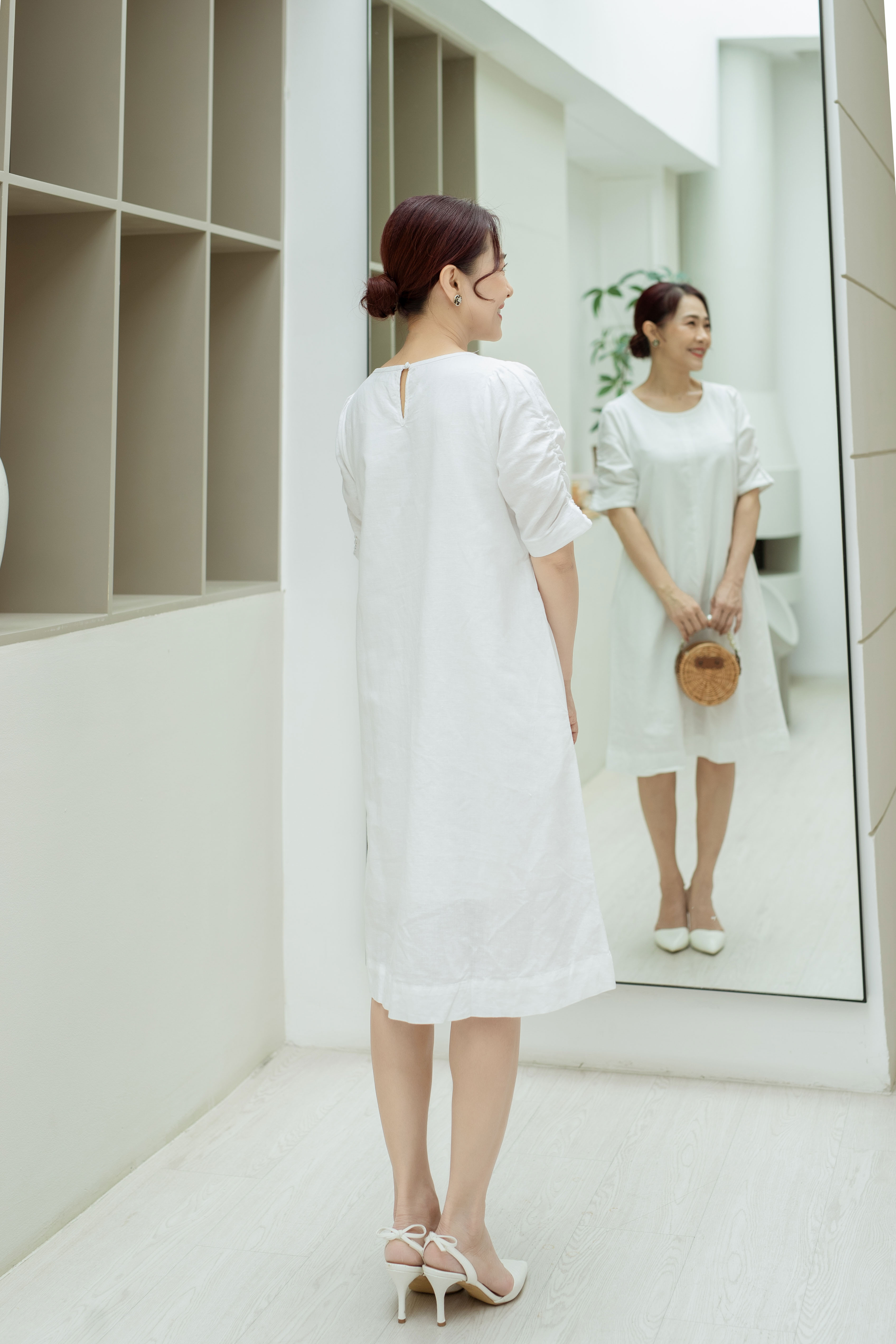 Các mẫu váy linen đẹp - thời trang linen cao cấp Kimcat