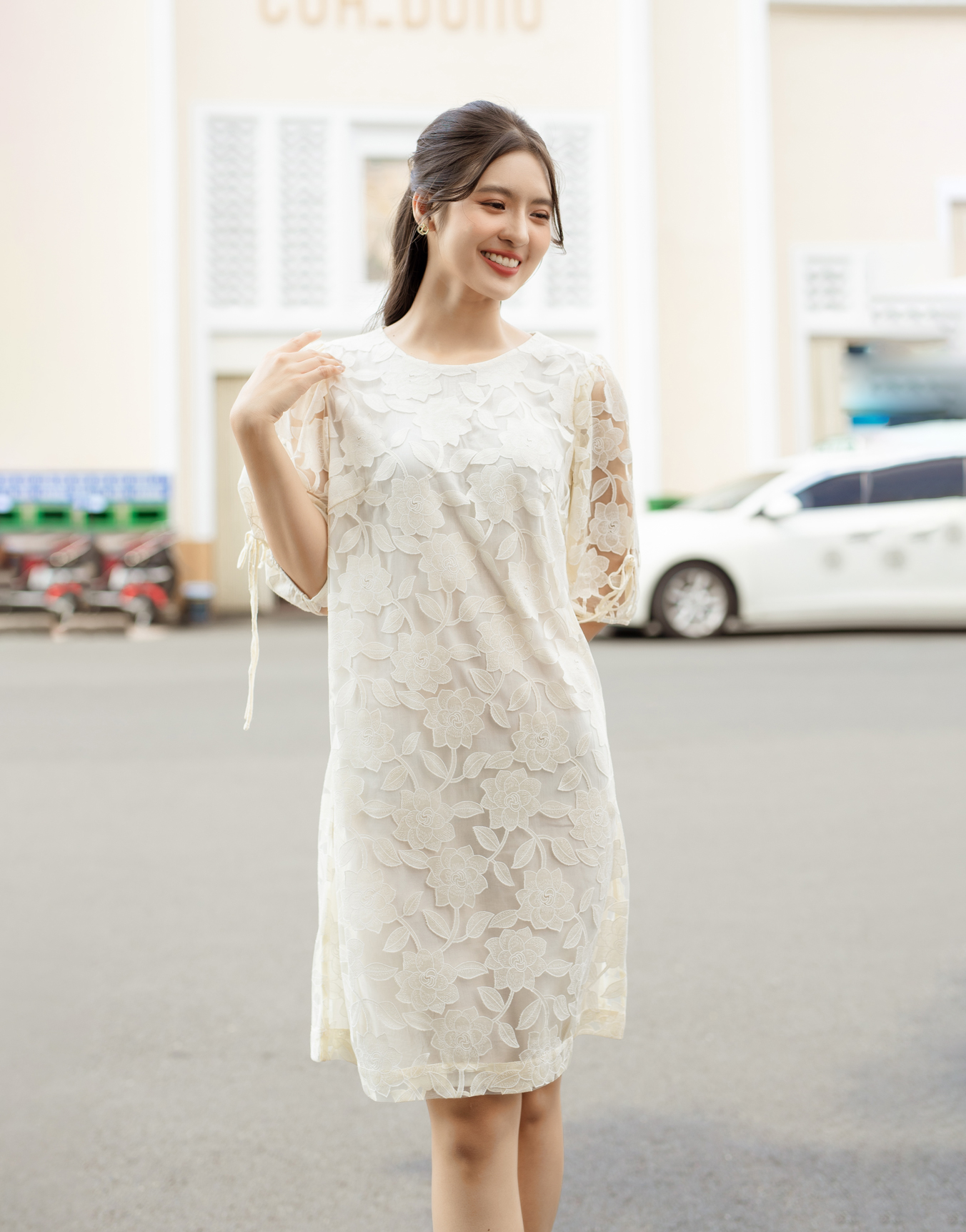 Mua Đầm Suông Nữ Phối Ren Thời Trang - Đen - M tại TP FASHION | Tiki
