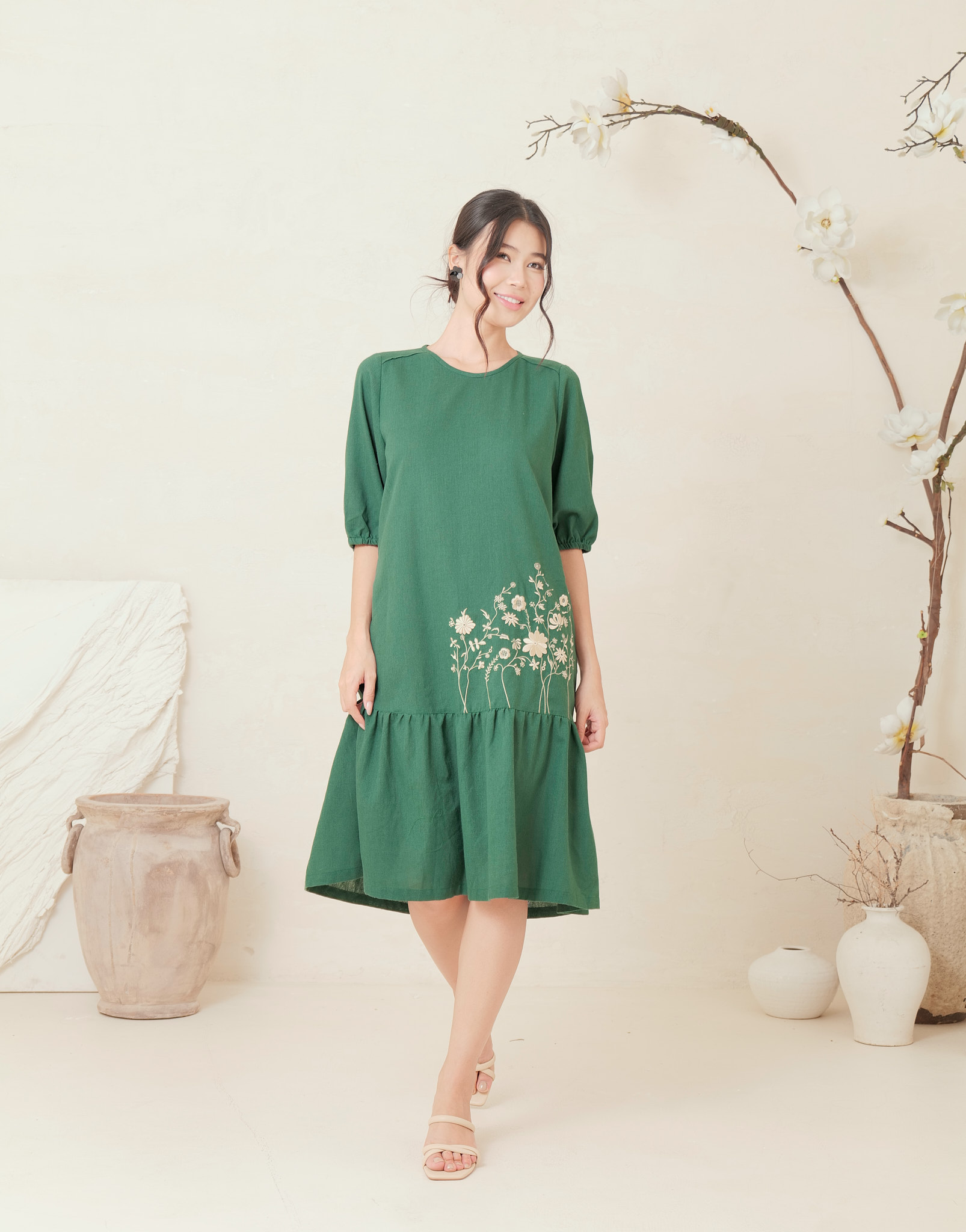 Đầm Đuôi Cá Linen Swanlake - D11948LW01