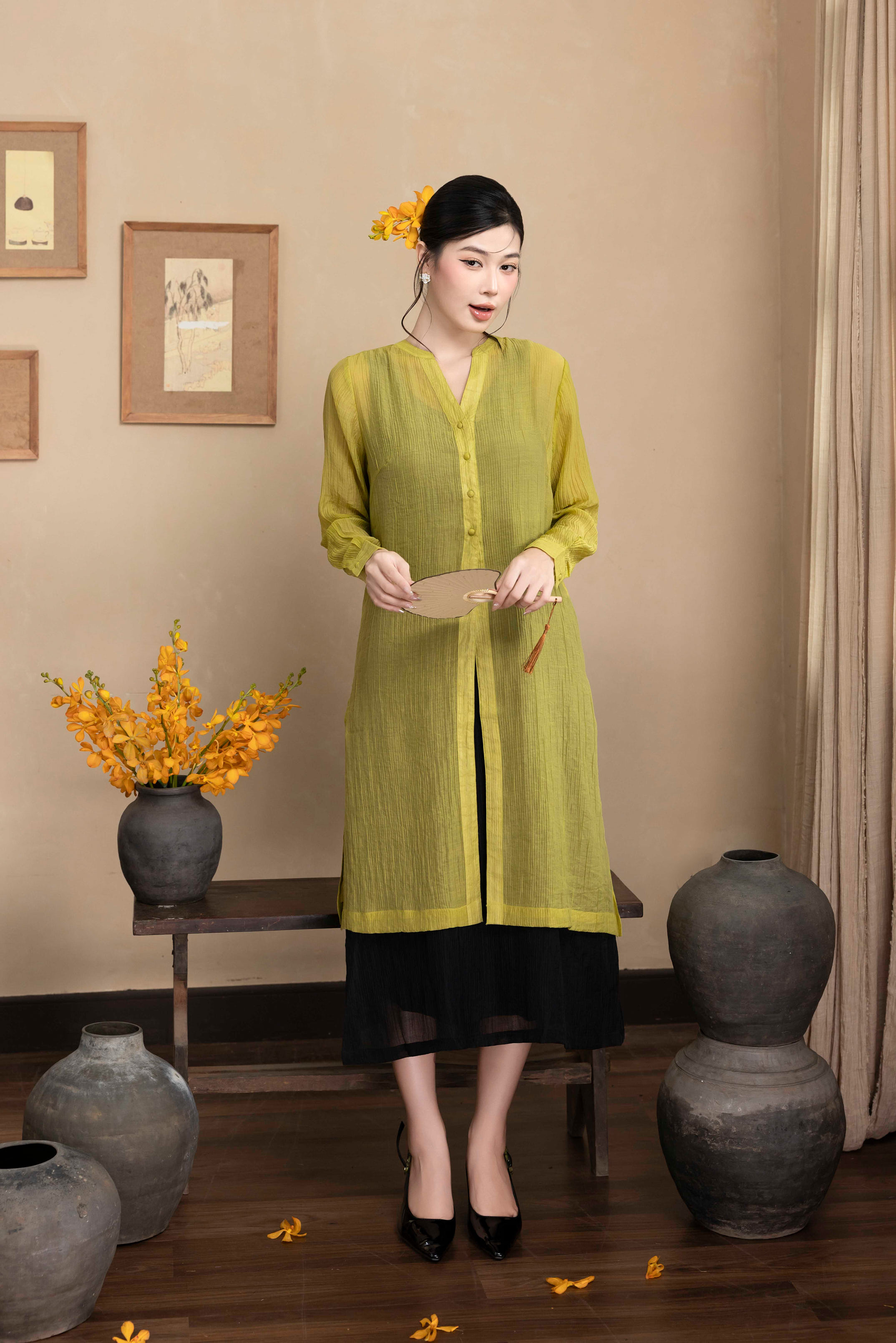 Đầm From Suông Chất Liệu Vải Xốp Hàn Có Lớp Lót - D12239LW01