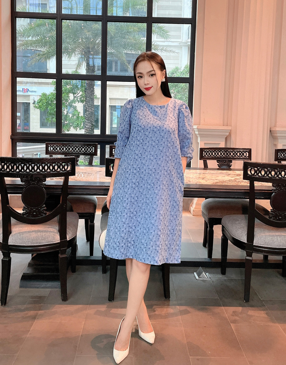 Đầm Suông Tay Lỡ Gài Nút Swanlake - D09293LW05