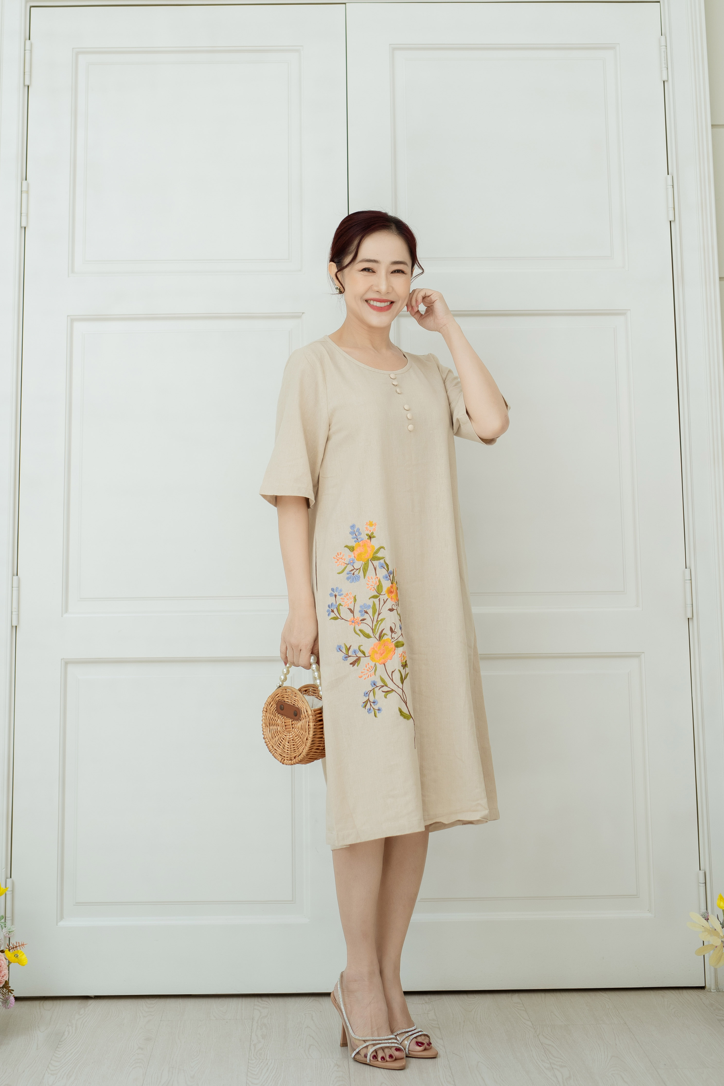 Váy Suông Trơn From Rộng Dáng Dài,Đầm Suông Linen Nữ Ngắn Tay Chất Linen  Mềm Mát - Đầm, váy nữ | ThờiTrangNữ.vn