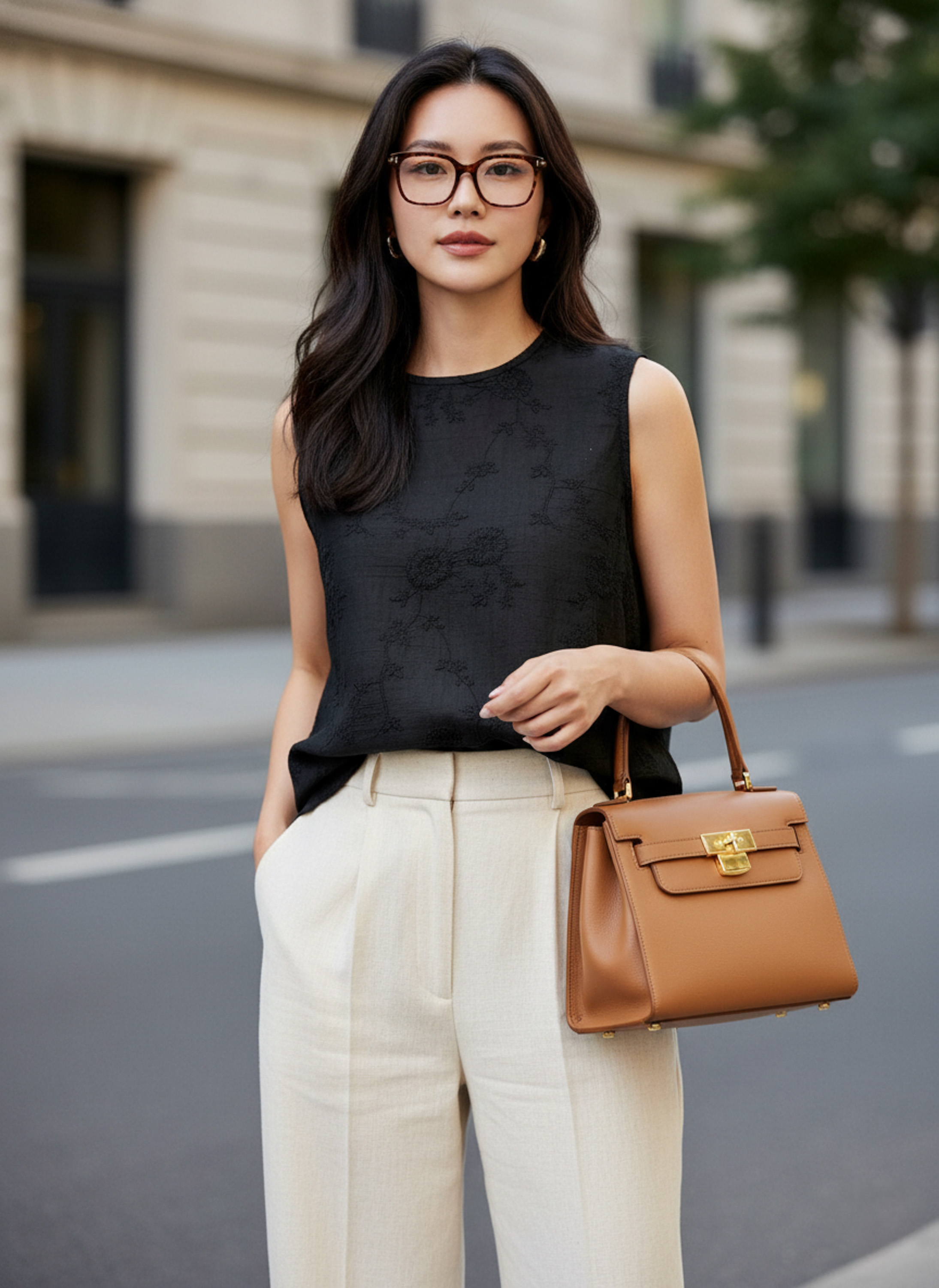 SWANLAKE | Áo Kiểu Nữ Vải Cotton Thêu Hoa Sát Nách Cổ Tròn Trẻ Trung Năng Động Dạo Phố Hè A13744LW01