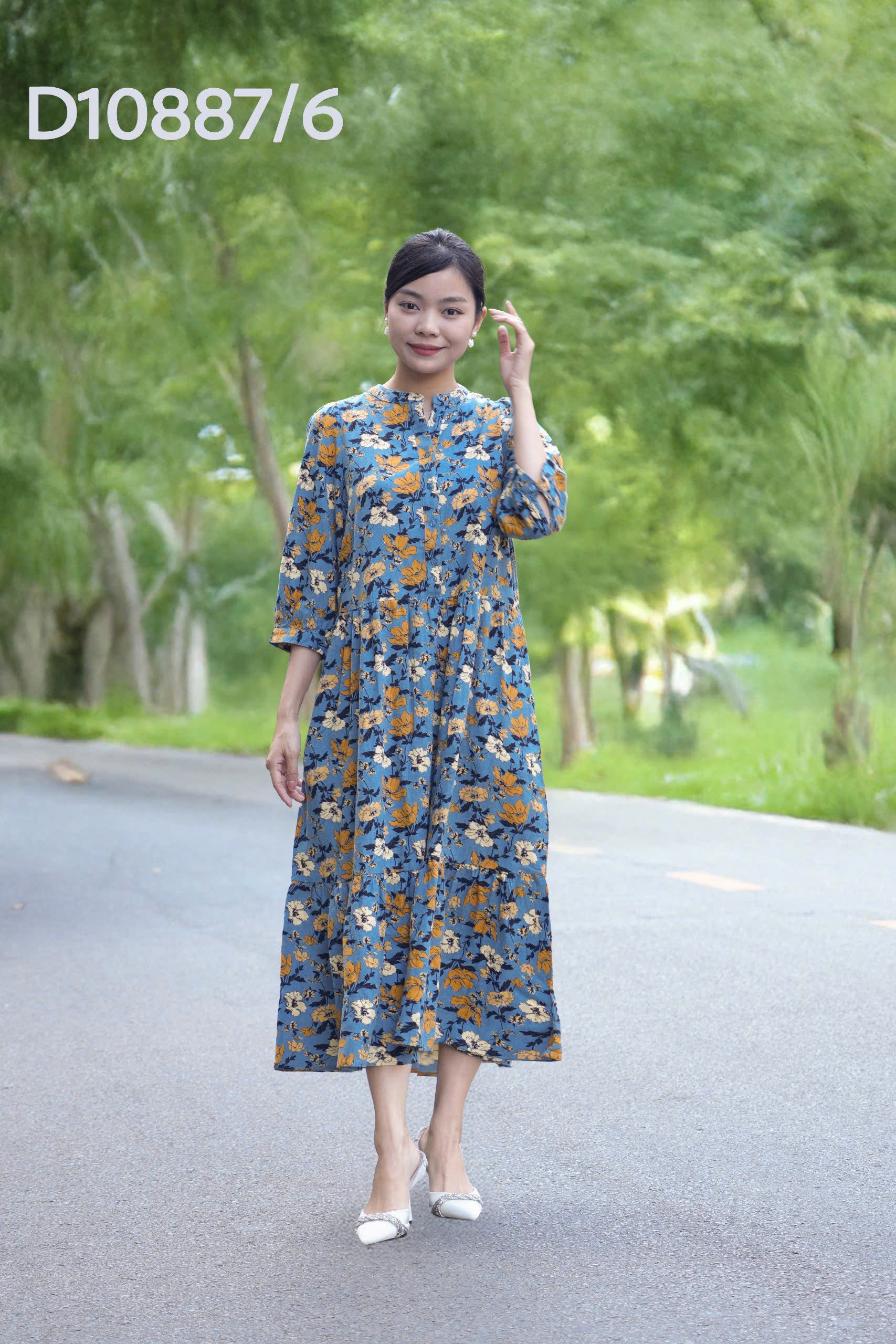 Đầm Maxi Phom Rộng Dài Vải Linen D10887LW06