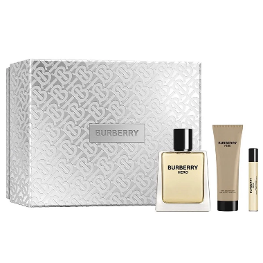 Gift Set Burberry Hero 3pcs ( EDT 100ml & Shower Gel 75ml & EDT 7.5ml )