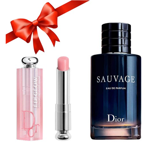 Combo Dior (Nước Hoa Sauvage EDP 100ml + Son Dưỡng Addict 001 Pink)