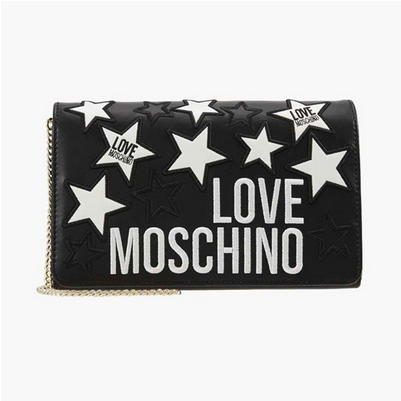 Túi Đeo Vai Moschino Star Clutch Shoulder Bag Màu Đen