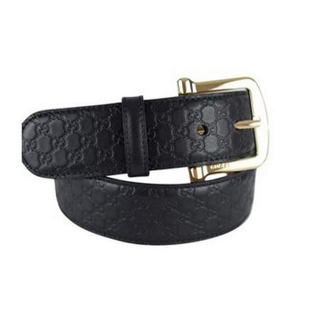 Thắt Lưng Gucci Calfskin Monogam Black 40mm Belt Size 95