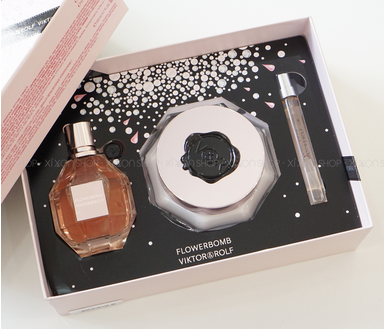 Giftset nước hoa Viktor & Rolf FlowerBomb EDP 100ml + 10ml & Lotion 200ml