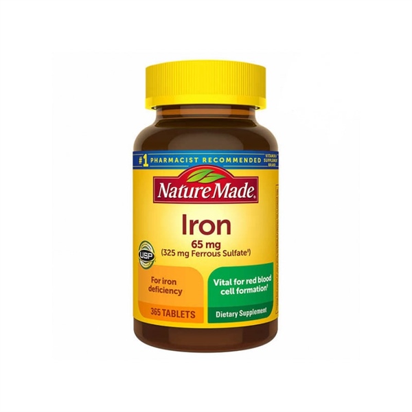 Viên Uống Bổ Sung Sắt Iron 65mg Nature Made