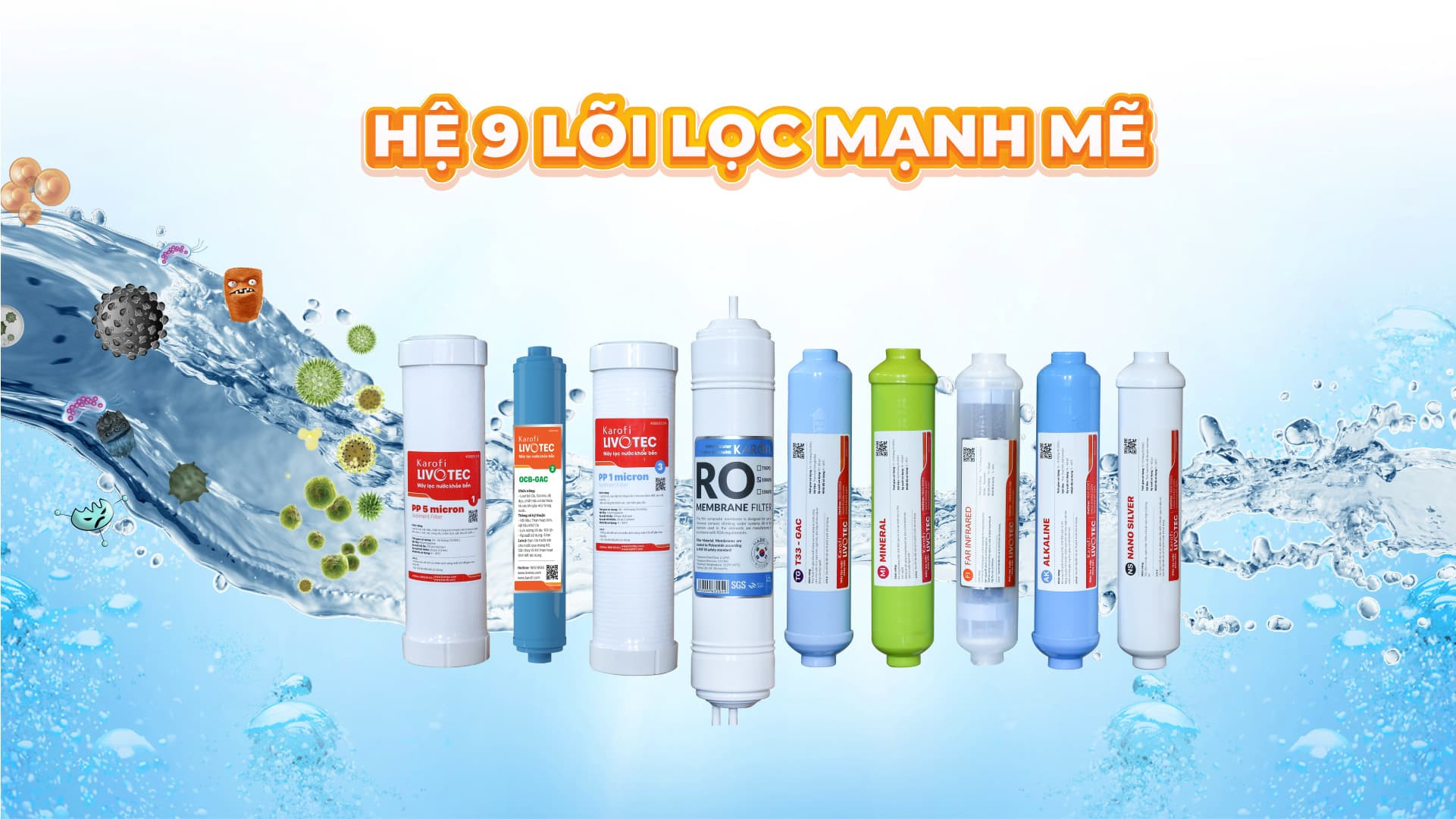 Máy lọc nước nóng lạnh Karofi Livotec 612