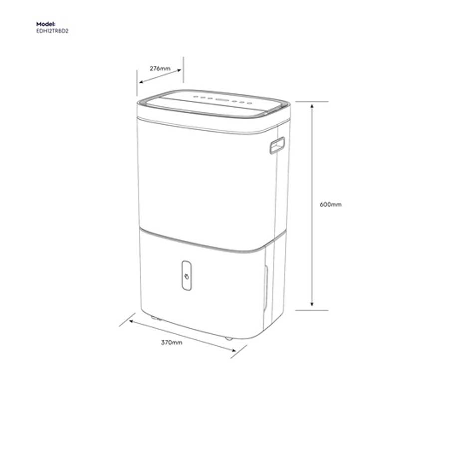 Máy hút ẩm kết hợp lọc không khí Electrolux UltimateHome 500 EDH12TRBD2 (24 lít cho phòng <50m²)
