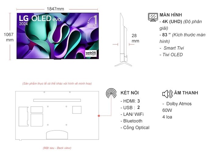 Tivi OLED LG 4K 65 Inch 65M4PSA