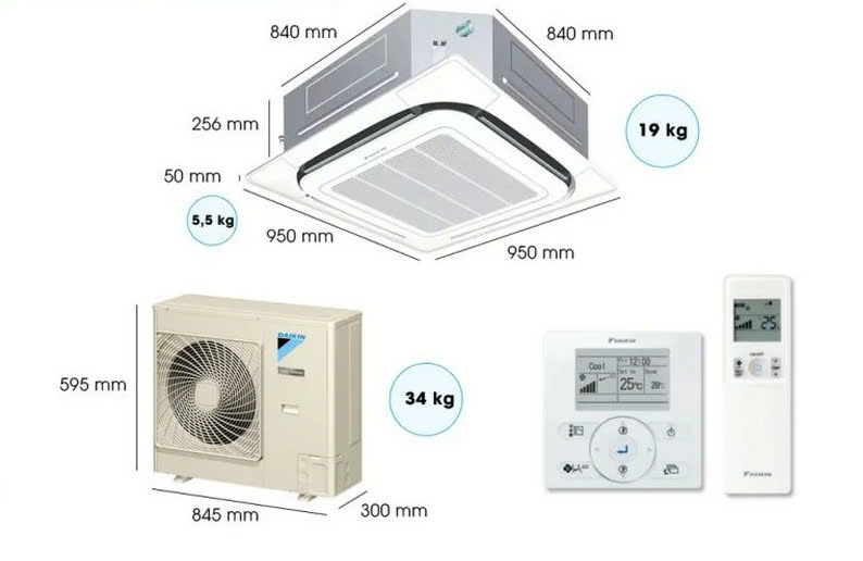 Điều hòa âm trần Daikin 18.000BTU inverter 1 chiều FCFC50DVM