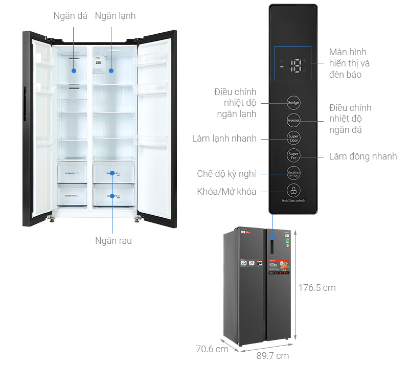 Tủ lạnh Toshiba GR-RS696WI-PMV(60)-AG 555 lít Inverter