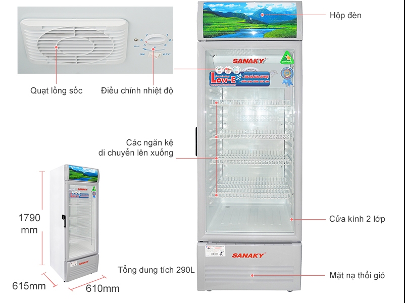 Tủ mát Sanaky 290 lít VH-358KL