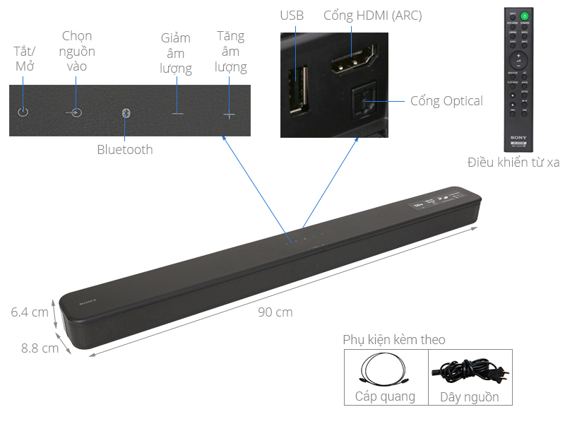 Dàn âm thanh Soundbar Sony HT-S100F