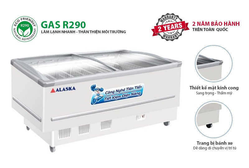 Tủ đông Alaska 2 cửa 400 Lít KN-400