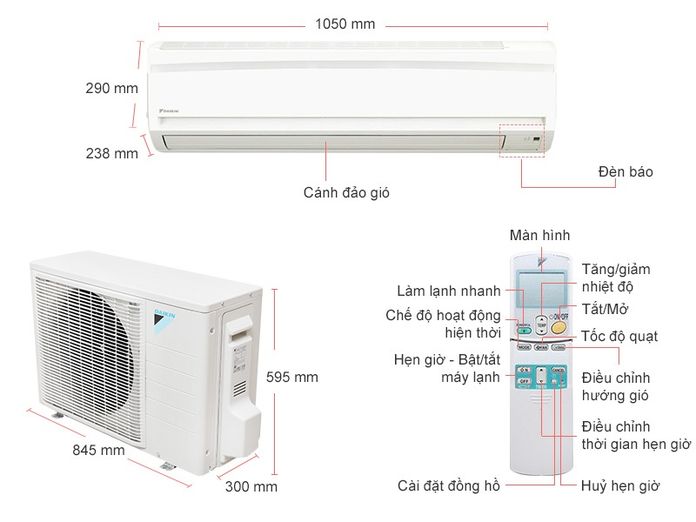 Điều hòa Daikin 1 chiều 18.000BTU FTC50NV1V/RC50NV1V