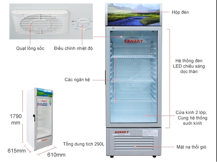 Tủ mát Sanaky 290 lít VH-358K3L