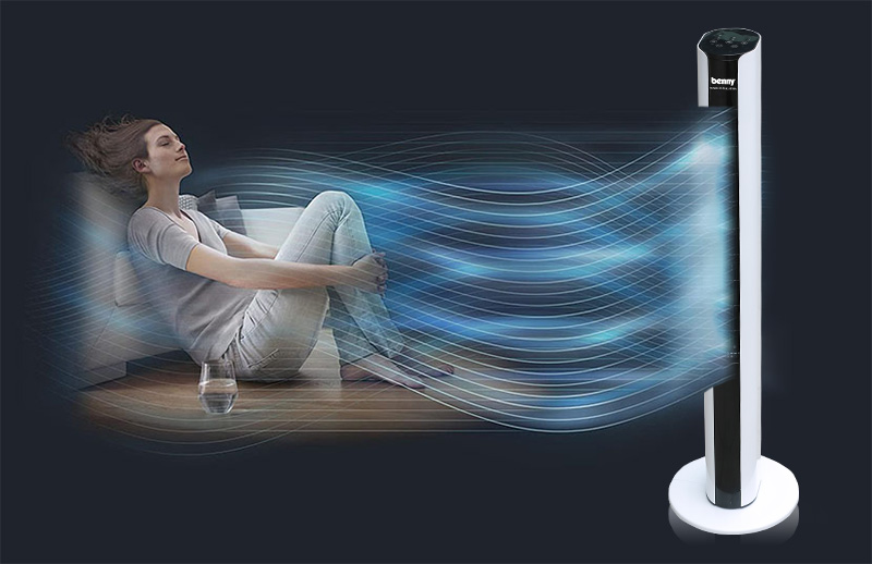 Quạt Tháp Benny BF-TW2R, 55W, 3 Tốc Độ Gió