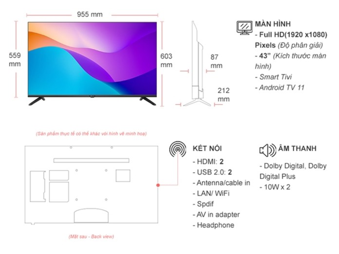Smart Tivi Casper S Series Full HD 43 inch 43FGS610