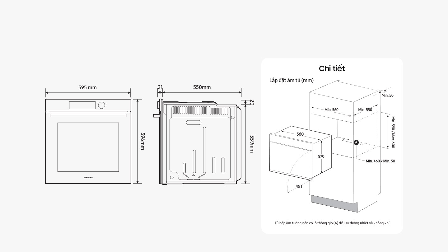 Lò Nướng Samsung BESPOKE 76 Lít NV7B6675CAA/SV