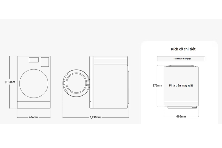 Máy Giặt Sấy Samsung Inverter 25/15 kg WD25DB8995BZSV [2024]