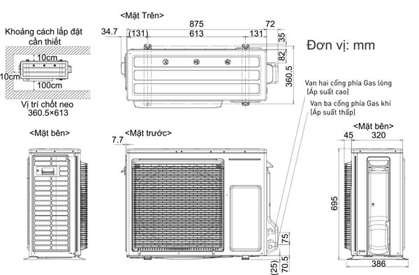 Điều hòa âm trần Panasonic 20.500Btu Inverter S-21PU2H5-8/U-21PS2H5-8