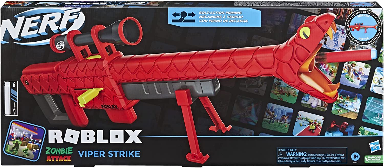 Lançador – Nerf – Roblox – Zombie Attack Viper Strike – 06 Dardos – Hasbro  - RioMar Aracaju Online