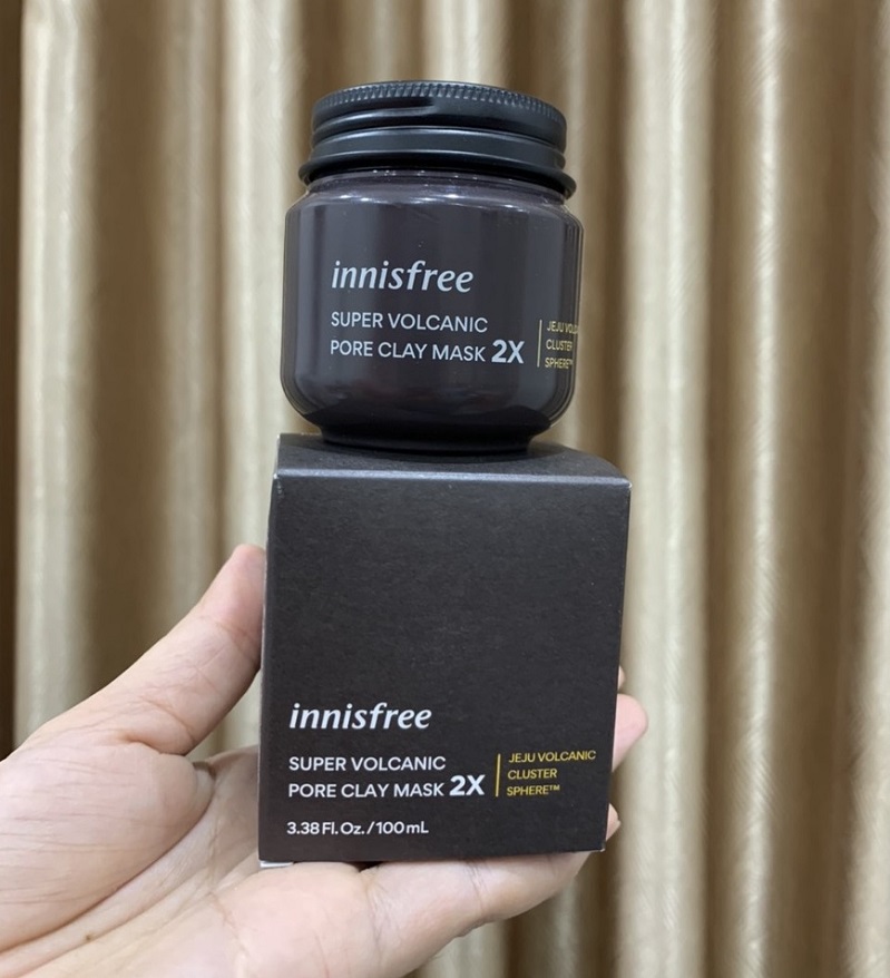 Mặt Nạ Tro Núi Lửa Innisfree giảm Mụn Đầu Đen Super Volcanic Pore Clay Mask 2X