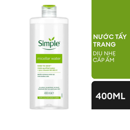 d687 - Nước Tẩy Trang Simple Micellar Cleansing Water 200ml và 400ml
