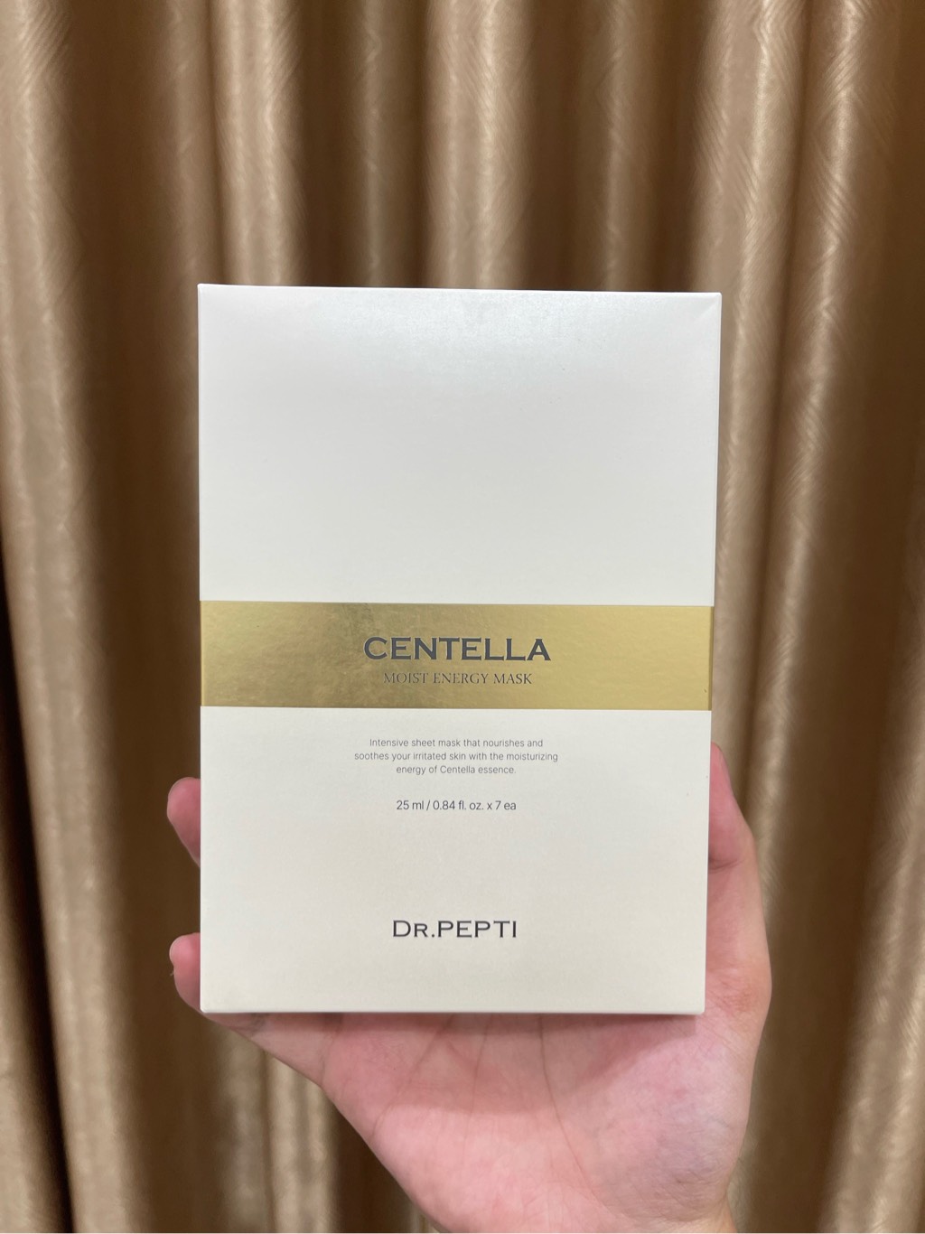 Hộp 7 Miếng Mặt Nạ Cấp Ẩm, Làm Dịu Da Dr.Pepti Centella Moist Energy Mask Hàn Quốc 25ml