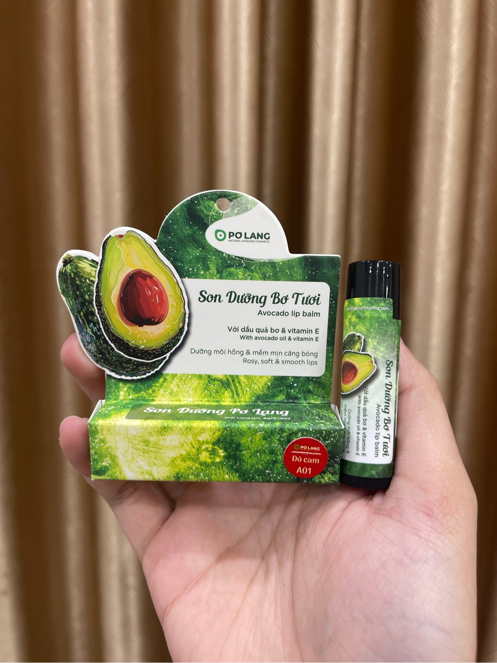 Son Dưỡng Bơ Tươi Pơ Lang Avocado Lip Balm Cho Môi Mềm Mịn, Căng Bóng 4g