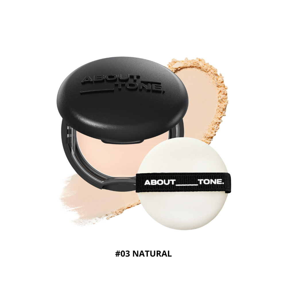 Phấn Phủ Nén Siêu Mịn Kiềm Dầu About Tone Sebum Powder Pact 8g đủ 3 màu LYO