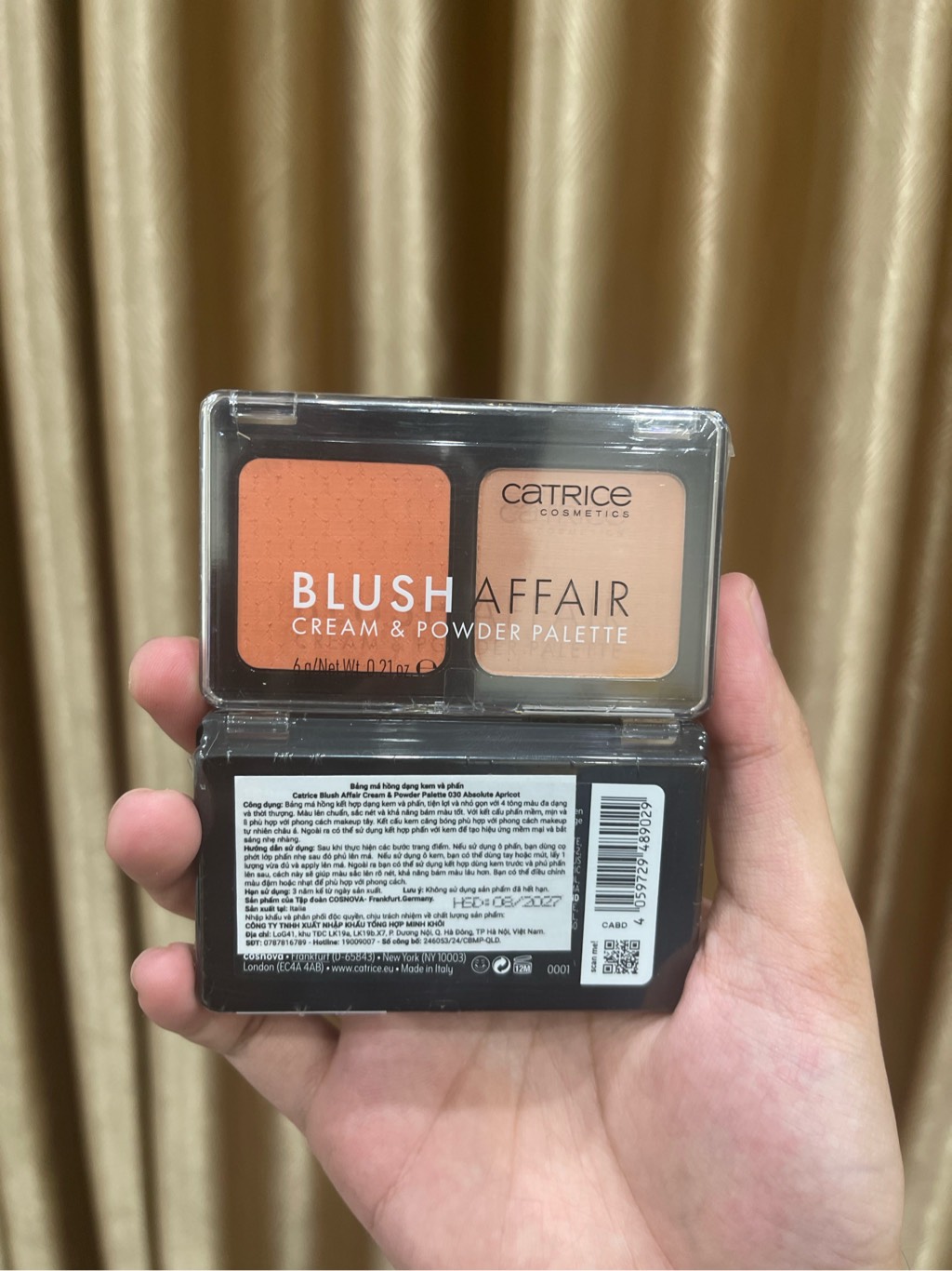 Bảng Má Hồng Chuẩn Màu, Sắc Nét Kết Hợp Dạng Kem & Phấn Catrice Blush Affair Cream & Powder Palette 6g