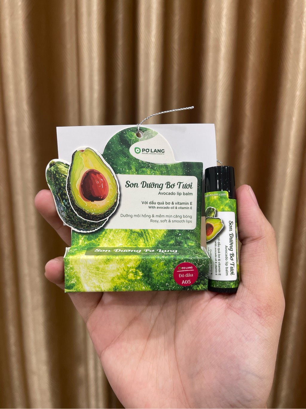 Son Dưỡng Bơ Tươi Pơ Lang Avocado Lip Balm Cho Môi Mềm Mịn, Căng Bóng 4g