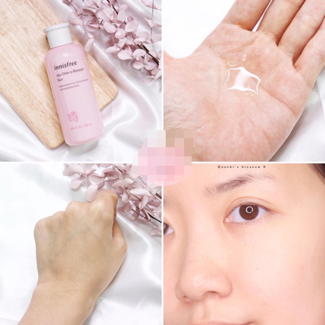 Nước hoa hồng cân bằng sáng da và dưỡng ẩm Innisfree Jeju Cherry Blossom Skin 200ml