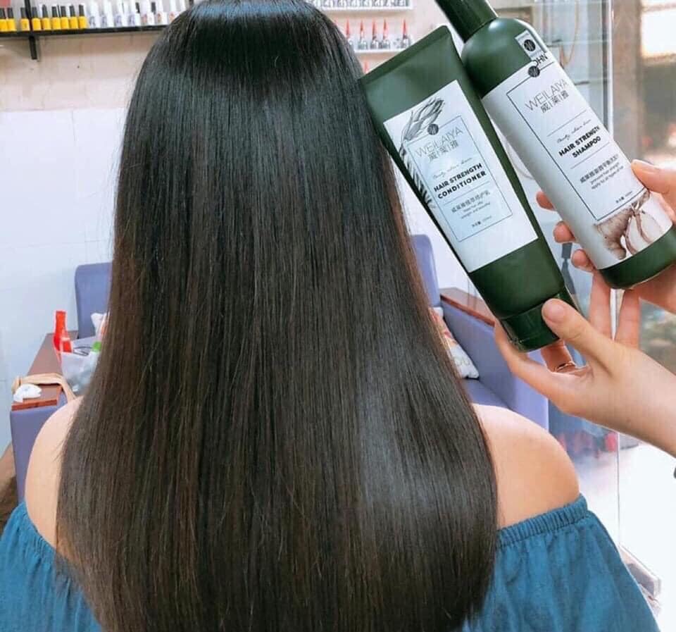 Bộ Dầu Gội Xã Tinh Chất Gừng Weilaiya Ginger (Shampoo  400ml và Conditioner - 250ml)