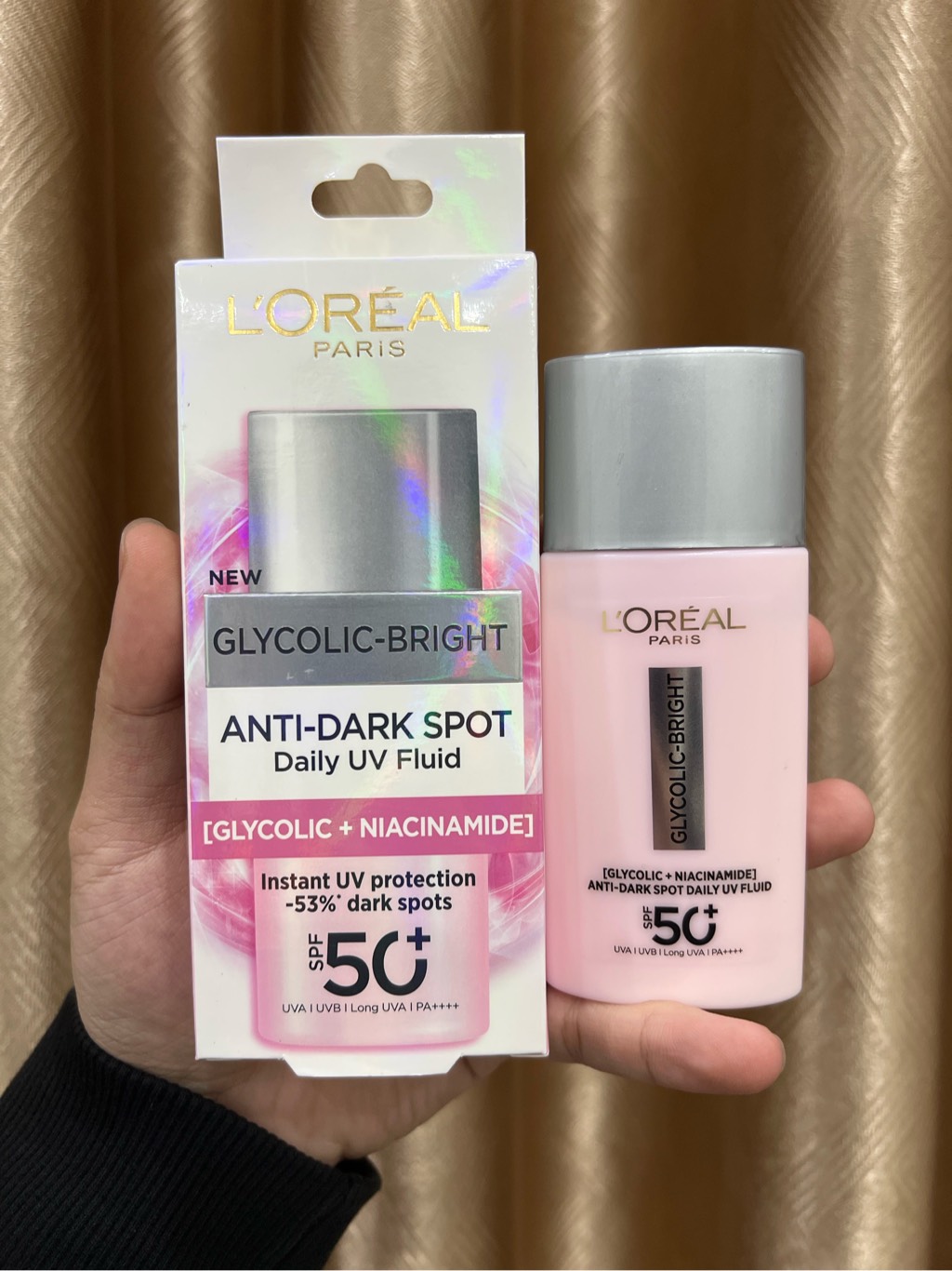 Kem Chống Nắng Tối Ưu Da Nhạy Cảm L’Oréal Paris Glycolic-Bright Anti-Dark Spot Daily Uv Fluid Pháp 50ml