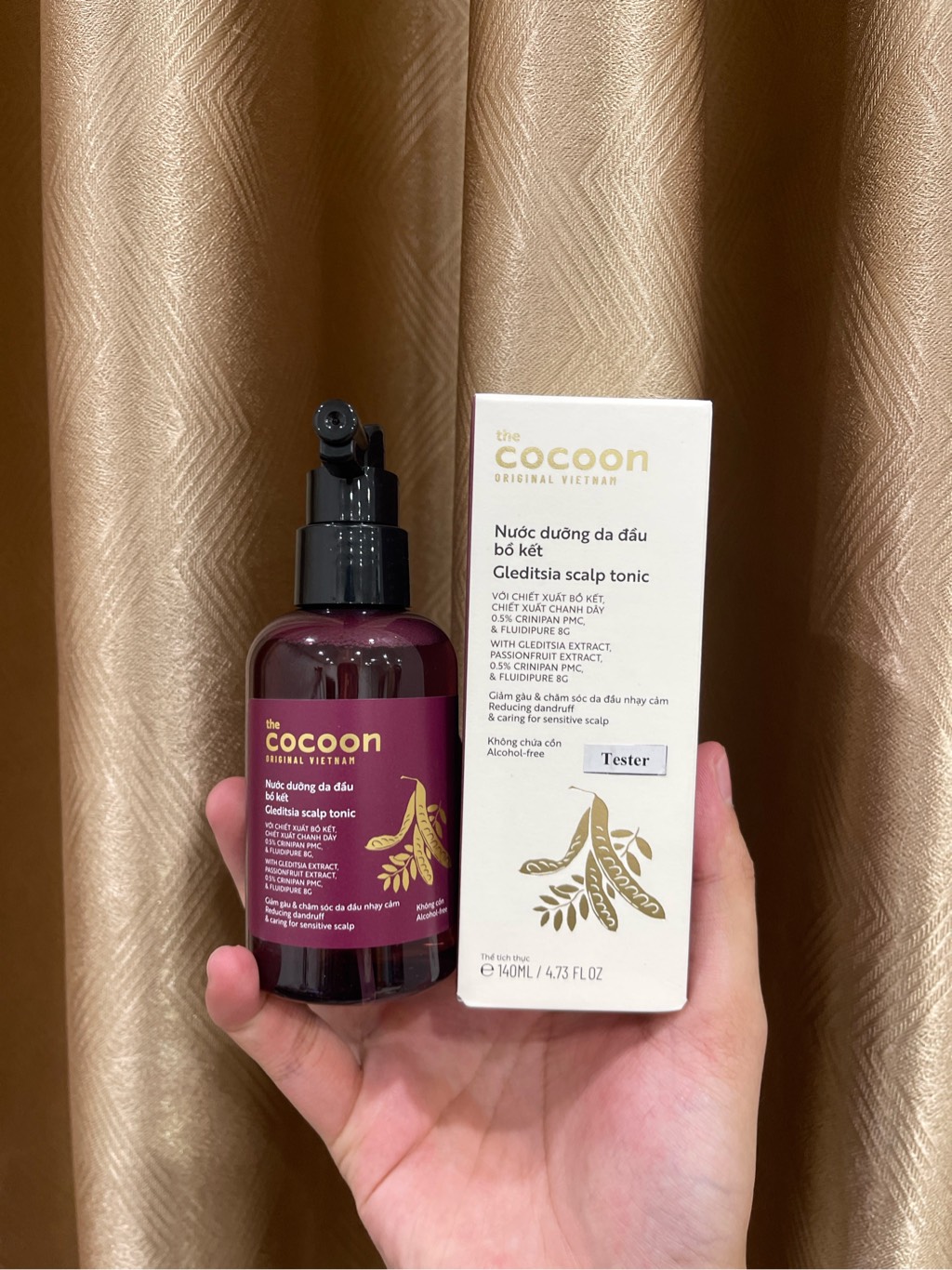 Nước Dưỡng Tóc Bồ Kết Thuần Chay Cocoon Giảm Gàu Cho Da Đầu Nhạy Cảm Gleditsia Scalp Tonic 140ml