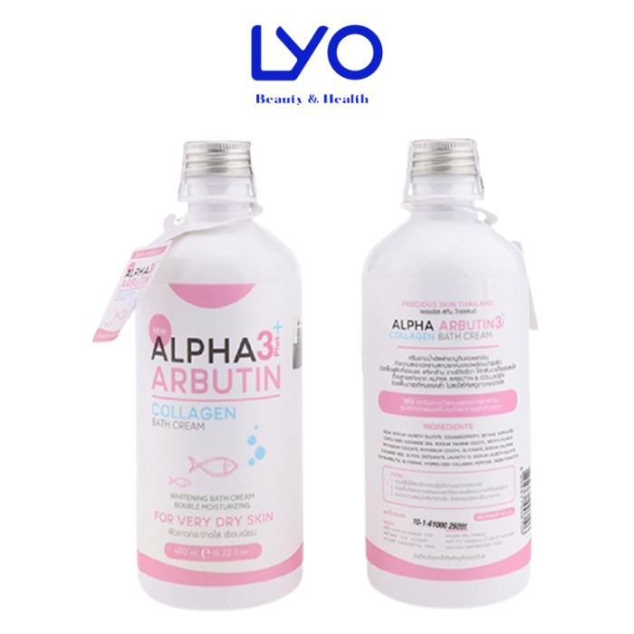 Sữa Tắm Dưỡng Trắng Da Alpha Arbutin 3+ Plus Collagen Bath Cream 350ml