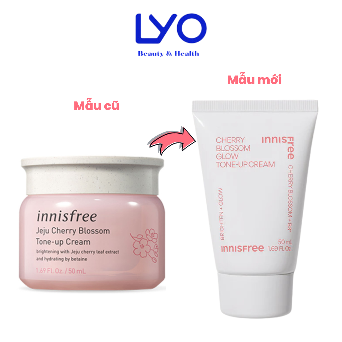 Kem Dưỡng trắng da INNISFREE JEJU CHERRY BLOSSOM TONE UP CREAM 50ml