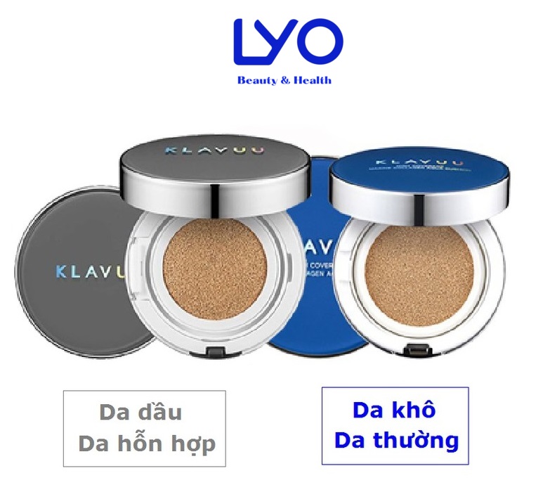 Phấn Nước Ngọc Trai Klavuu Xanh Cushion Hàn Quốc 12g SPF50+