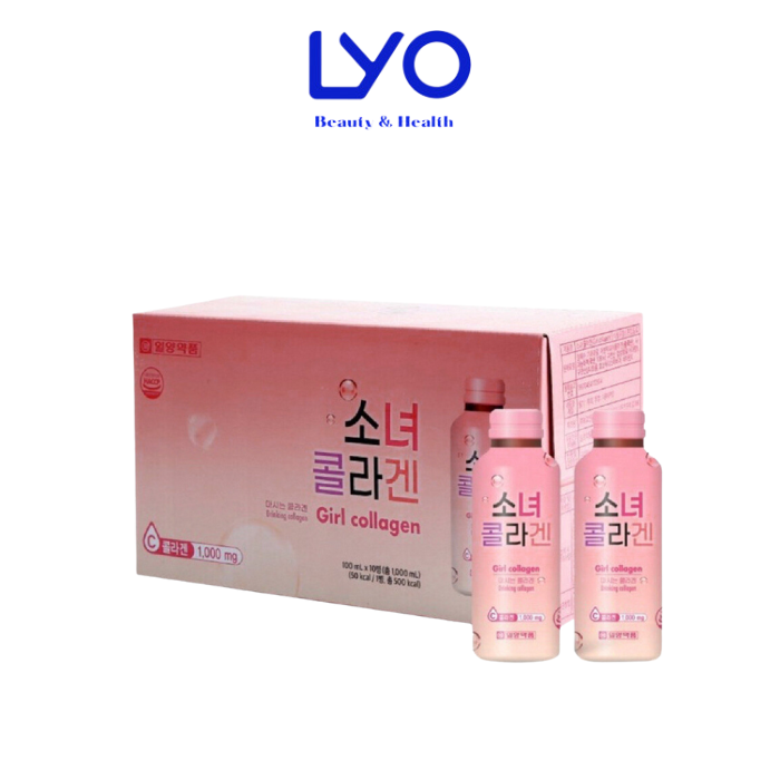 e511 - Nước Uống Bổ Sung Collagen Làm Đẹp Da Girl Collagen 1000mg Hộp 10 Chai x 100ml