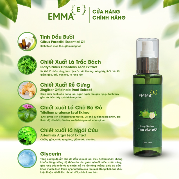 EMMA - DƯỠNG TÓC EMMA- TINH DẦU BƯỞI
