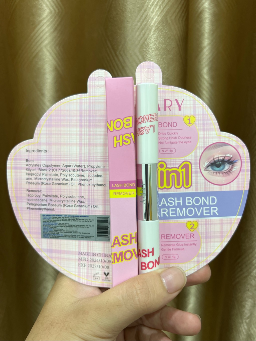 Keo Dán Mi 2 Đầu 4 Trong 1 JARY 4in1 Lash Bond & Remover 8g